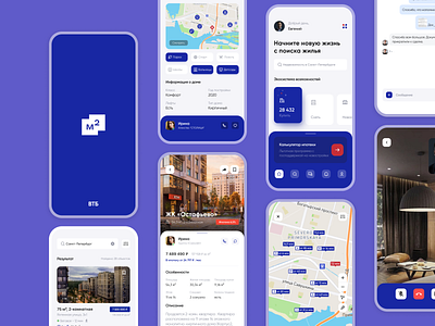 Real Estate - App M2 apartment apartments for sale booking buy details house map mapping property real estate rent search ui ux