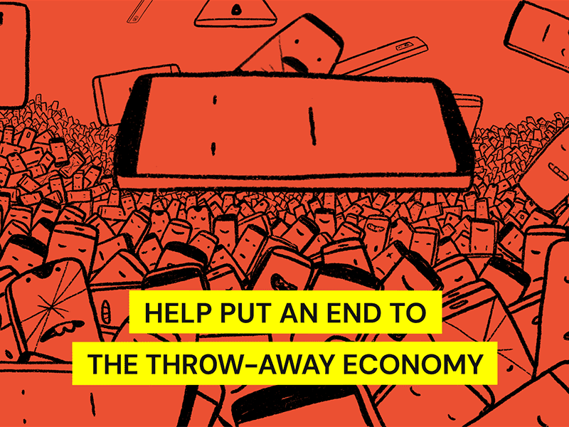 END THE THROW AWAY ECONOMY by John Rowley on Dribbble