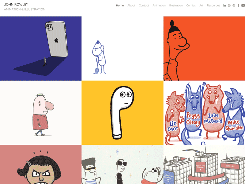 My new website animation illustration website
