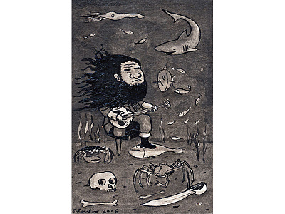 Ghost Pirate dip pen ghost ghost pirate illustration ink wash pen and ink pirate