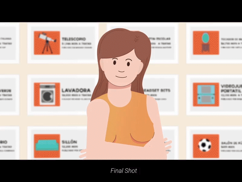 Kiiwik - Girl character Breakdown animation behind scenes breakdown character animation gif girl head orange process rig yellow