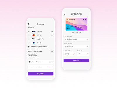 Credit Card Checkout checkout credit card credit card details daily ui challenge mobile app mobile checkout order order summary payment method shopping cart ui