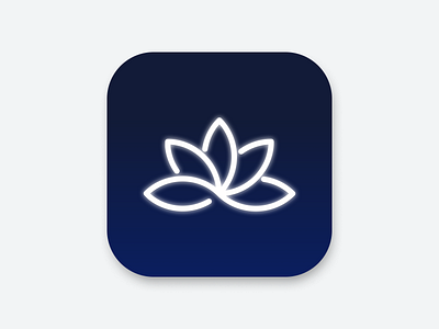 App Icon app icon application calm daily ui challenge display graphic design icon lotus lotus flower meditation app mobile app mobile application ui