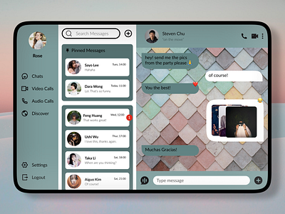 Daily UI #013 - Direct Messaging appdesign dailyui figma ipad messaging ui uidesign visualdesign