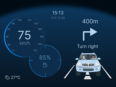 Daily UI #034 - Car Interface car car interface dailyui figma ui uidesign visualdesign