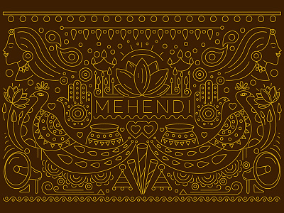 Mehendi Invite designs, themes, templates and downloadable graphic elements  on Dribbble