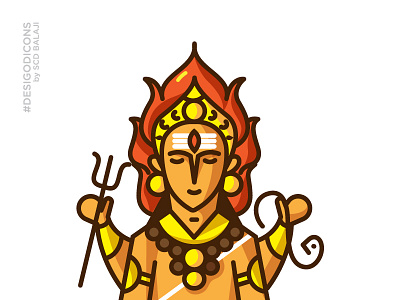 Kala Bhairava - Lord of Time adobe illustrator bhairava desi god icons gods hindu iconography icons indian icons indian illustrator lord mythology shiva