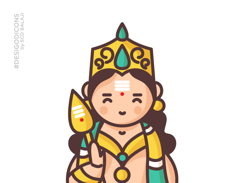 Murugan - The God of War desi god icons gods icon icon design icon styles icon trends iconography indian illustrator murugan scd balaji tamil god