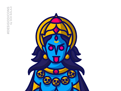 Kali - Destroyer of Evil Forces adobe illustrator desi god icons god hindu icon icon design icon styles icon trends iconography indian illustrator kali vector illustration