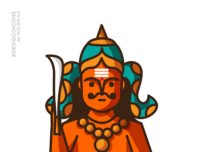 Ayyanar - The Rural Guardian ayyanar desi god icons faces gods guardian icon indian illustrator mythology scd balaji shiva srilanka tamil