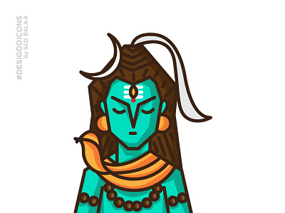 Shiva - The First Guru adobe illustrator bhairava desi god icons gods hindu iconography icons indian icons indian illustrator lord mythology shiva