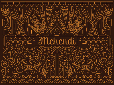 Mehendi Wedding Invitation Design