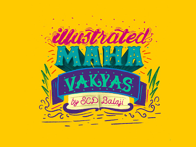 Illustrated Maha Vakyas Procreate Lettering Design by SCD Balaji hand lettering hand lettering art indian illustrator maha vakyas procreate scd balaji