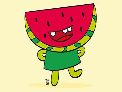 Monstro do dia child illustration ilustração kids monster monstro watermelon