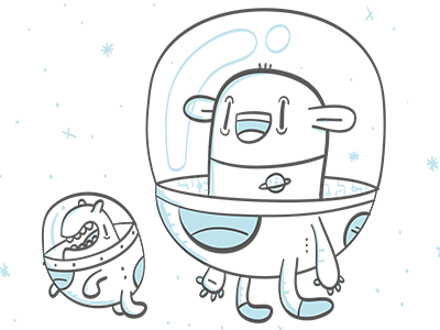 Space adventurer adventurer alien astronaut et ids illustration ilustracion ilustração space