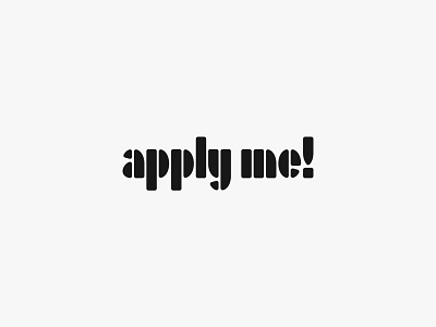 Apply Me! Wordmark branding design logo typography visual identity