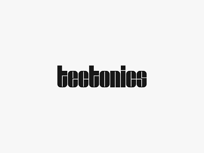 Tectonics Wordmark branding design logo typography visual identity