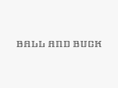 Ball and Buck Wordmark branding design logo typography visual identity