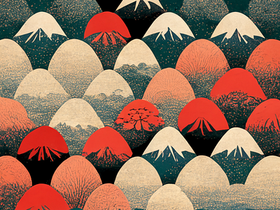 Mountain Pattern 3 (Japanese Concept) graphic design