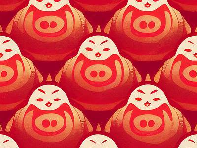 Fat Daruma Japanese Style