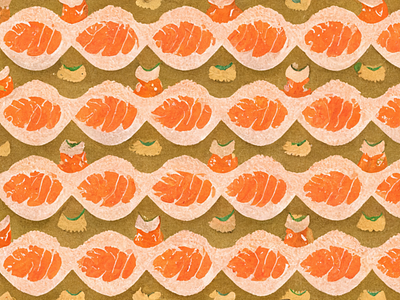 Salmon Sushi Pattern