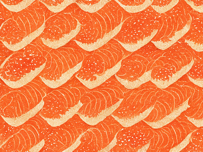 Salmon Sushi Pattern