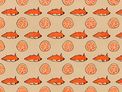 Salmon Sushi Pattern