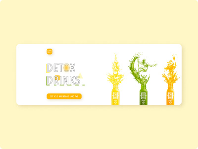 Website banner concept Detox Drinks! banner design ui ux