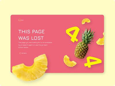 The concept of page 404 error! №1 404 design error exotic fruit ui ux