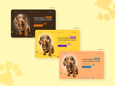 Landing Page for four-legged friends! color solutions design dog landing page ui ux zoo