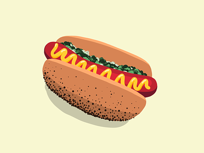 Hot Dog chicago hot dog hot dogs illustration ipad ipad pro mustard