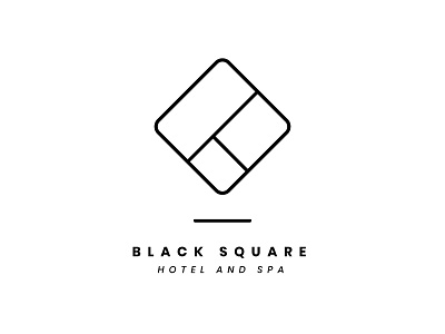 Black Square Logo black design hotel logo square