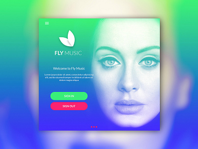 Fly Music Web App Interface app color design mobile music ui