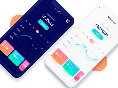 Wallet App app color dark design light mobile money ui ux wallet