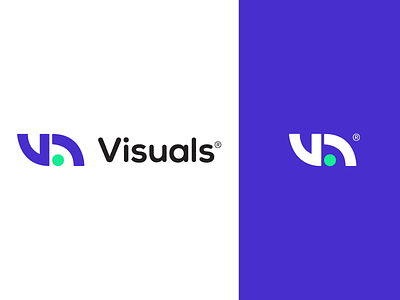 Visuals Logo Design branding digital flat font identity letters logo logotype paper simple type
