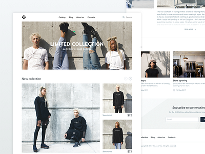 Fashion store – E-commerce Template article blog clothing ms. perfect pixels store ui ux web