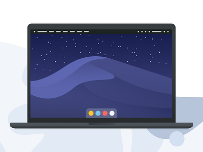 MacBook flat illustration macbook