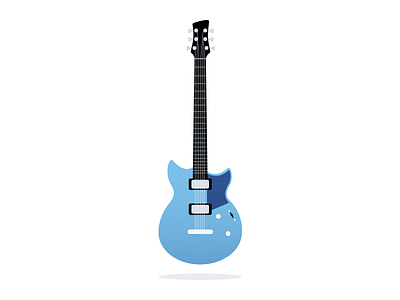 Guitar design flat guitar illustration web