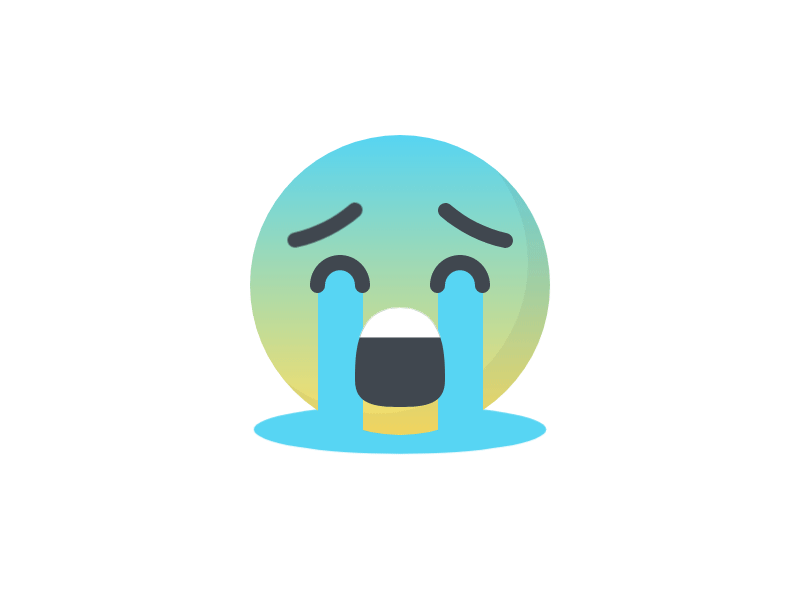 Loudly crying emoji
