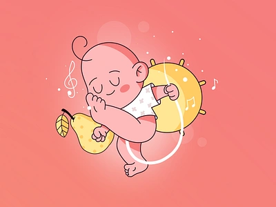 Pregnancy baby ball design flat illustration illustrations notes pear pregnancy procreate web