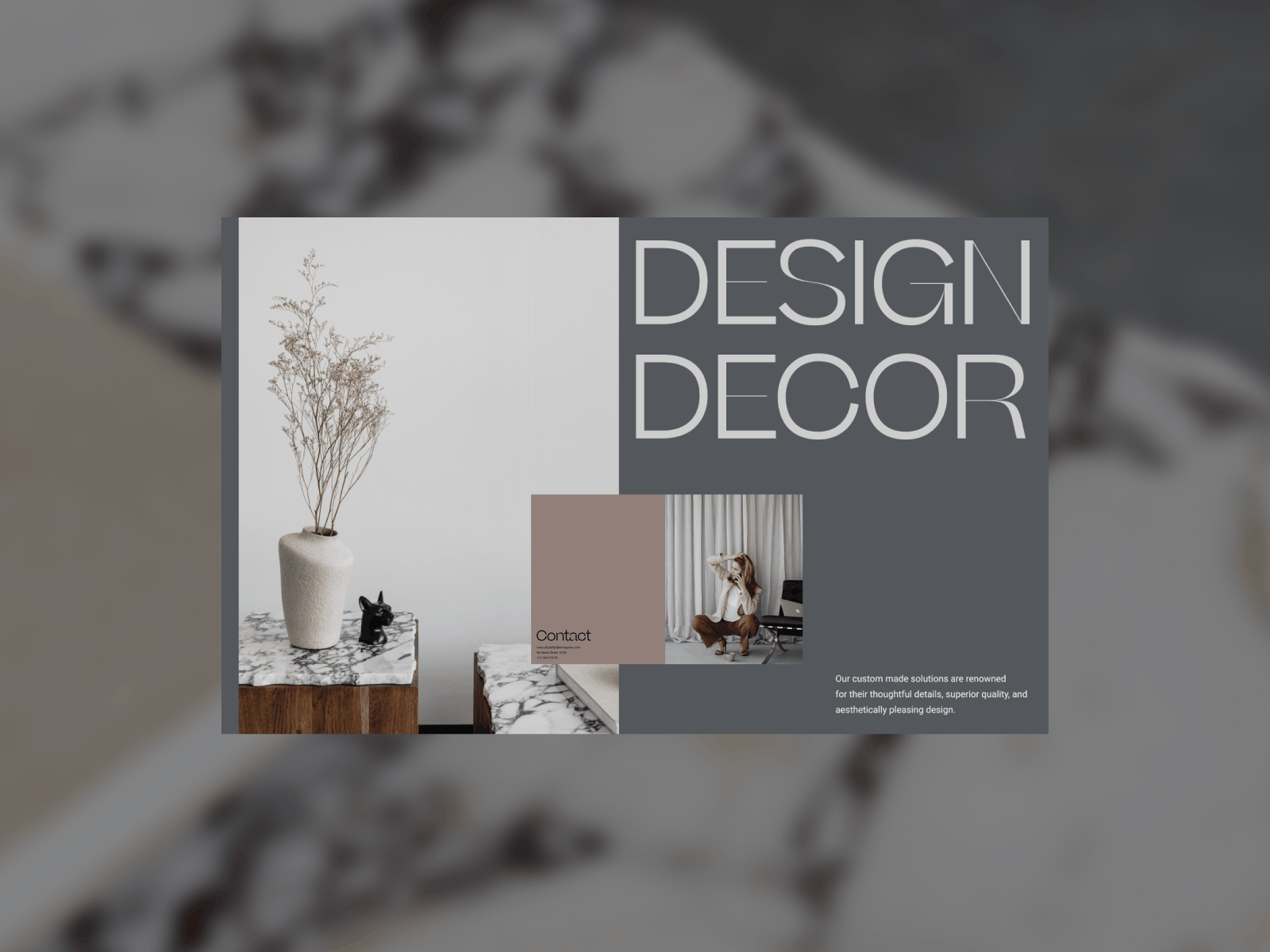 Design & Decor artdirection design figma graphic design layout modern presentation typography visual design white space