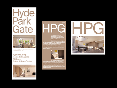 Hyde Park Gate 02 artdirection branding design figma layout minimal minimalist modern typographic typography visual design webdesign whitespace