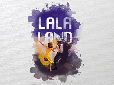 Movie poster - Lala land design poster whatercolor