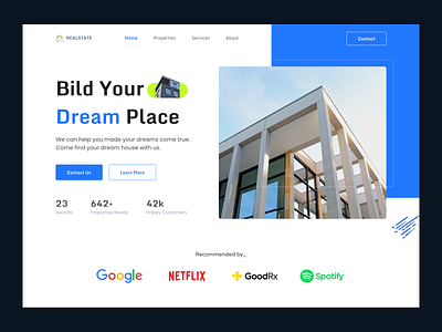 Real Estate Website Design cool design home homepage interior landing minimal real real estate trend ui design web header website website design