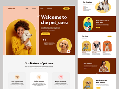 Petcare Website Landing Page dog health pet pet food pet health petcare landing page petcare ui petcare web petcare web design petcare website design treatment ui design uiux website