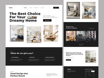 Interior Website Landing Page Design