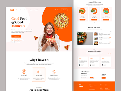 Food Delivery Landing Page delivery fast food food landing page food web foody health landing online order pizza landing page pizza website restaurant shipping ui design website design website ui