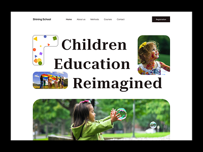 Child Education Web Header Design child education website child leraing website children education learning website design online learn read school teacher teaching ui design web design