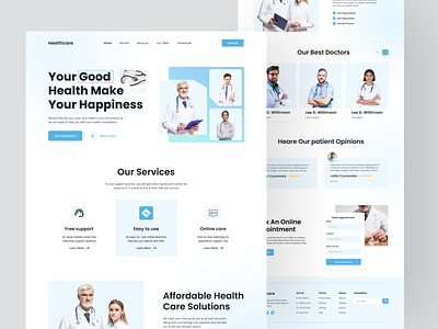 Healthcare website Landing Page design