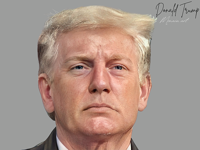 Donald Trump enhanced image ART 3d art donald trump face graphic design